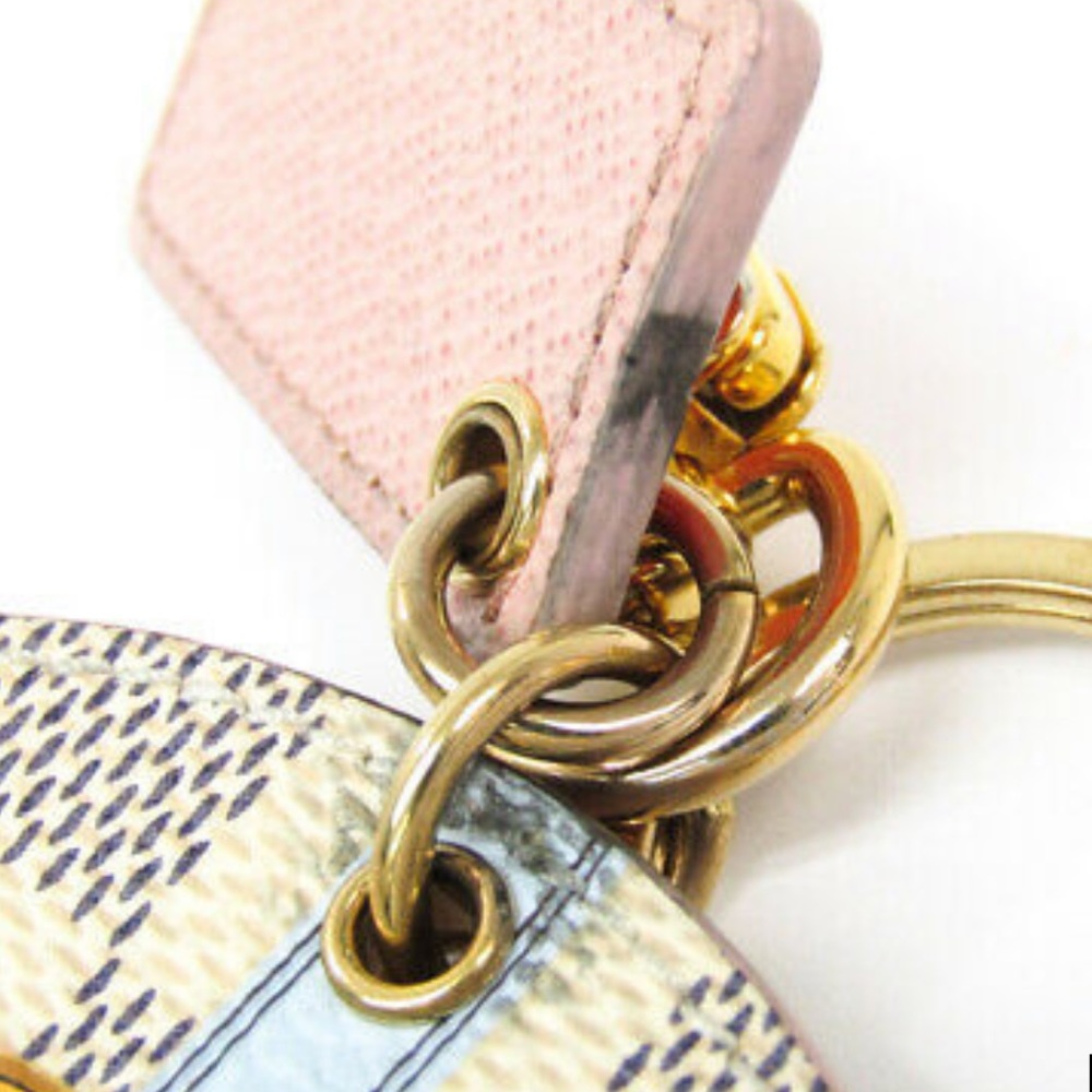 Louis Vuitton Checkered Key Holder with Gold and Red Accents - Picture 6 of 16